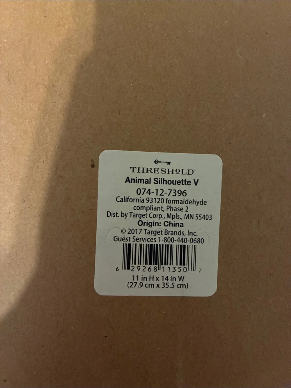 Threshold Brown Kraft Backing with White Product Label